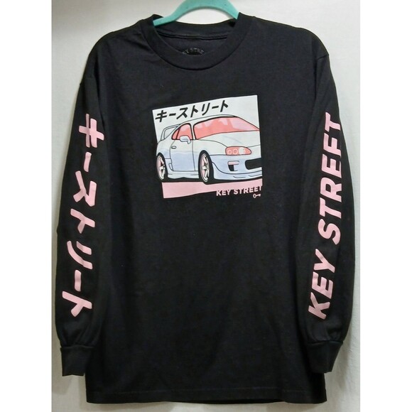 Key Street Black Long Sleeve T-Shirt Men's Size Large Supra Drift Car LNC! - Picture 1 of 7